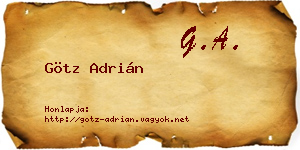 Götz Adrián névjegykártya